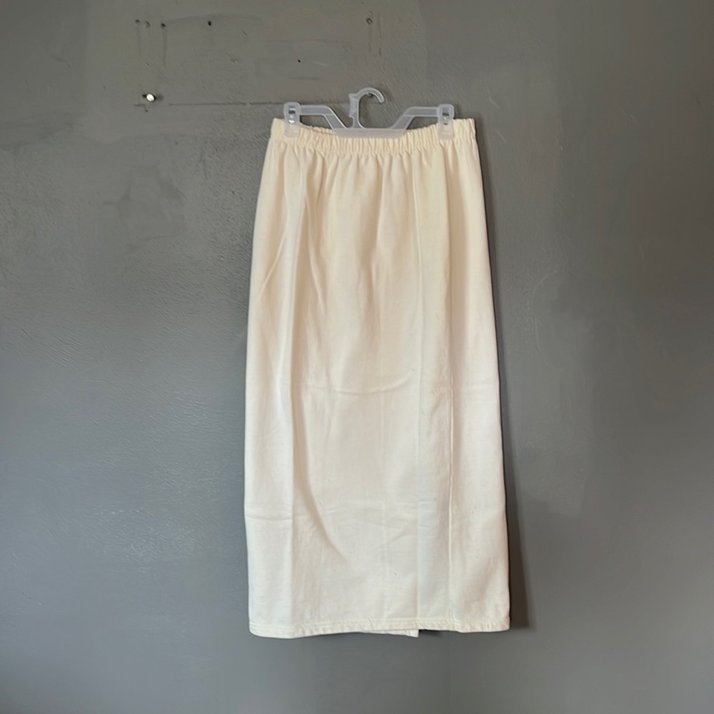 Habitat. Long soft skirt  cream color  slit up back  size s/m
